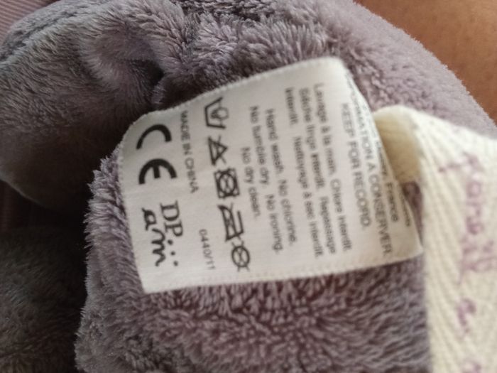 Doudou lapin  ou chien mauve du pareil au même bébé ref 0440/11  dpam  violet - photo numéro 3