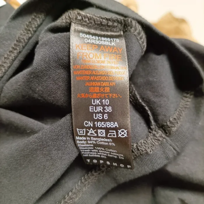 Top noir à manches ballon – Topshop – Taille 38 (M) A672 - photo numéro 8