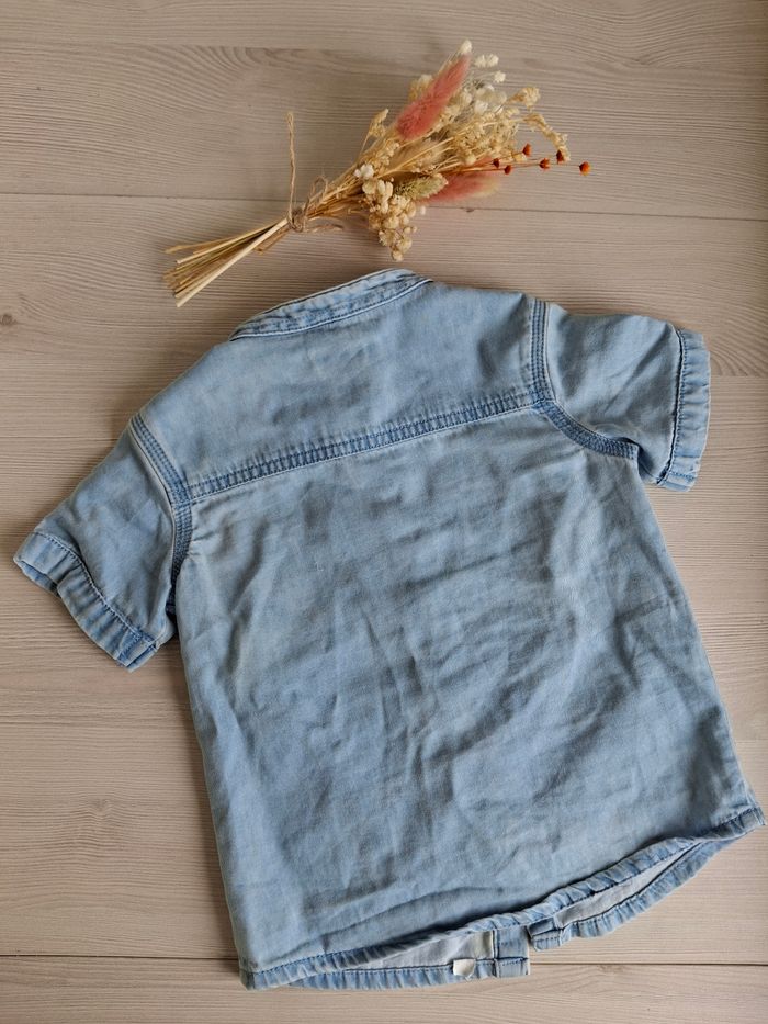 Haut  chemise manches courtes bébé garçon bleu kiabi 24 mois - photo numéro 3