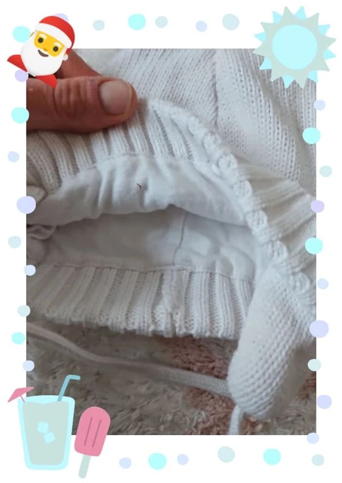 Bonnet blanc taille 6 /9 mois #marinecm38fille6mois - photo numéro 3