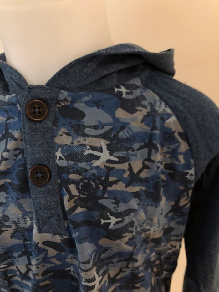 T-shirt manches longues militaire bleu - 4 / 6 Ans - photo numéro 2