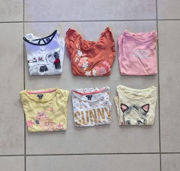 Lot de 6 Tee shirt fille - 3 ans