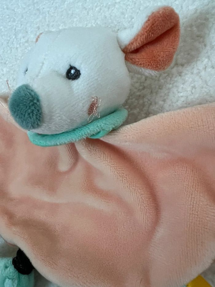 Doudou plat souris abricot Maïlou - photo numéro 5