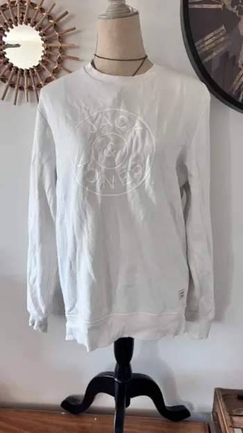 💕 sweat blanc taille m #jack&jones