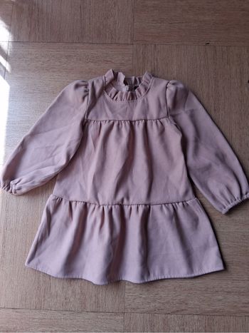 Robe manche longue rose pale