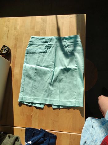 Jupe fendue bleu turquoise