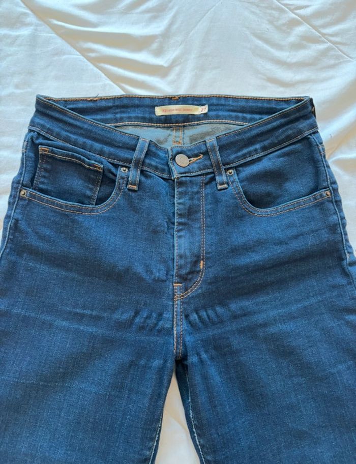 Jean Lévis 721 high rise super skinny bleu marine mi taille haute taille 36/38 W27 S/M L30 - photo numéro 7