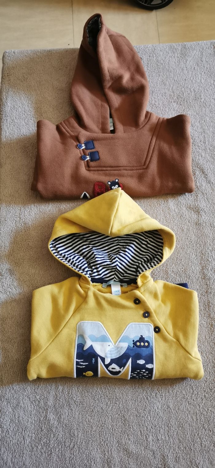 2 Pulls Bébé Garçon Neufs Obaïbi Taille 12 Mois