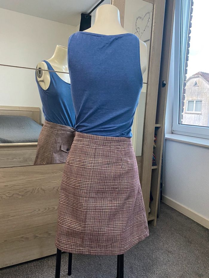 Petite jupe à carreaux bordeaux 44 🌸 Ucollection - photo numéro 5