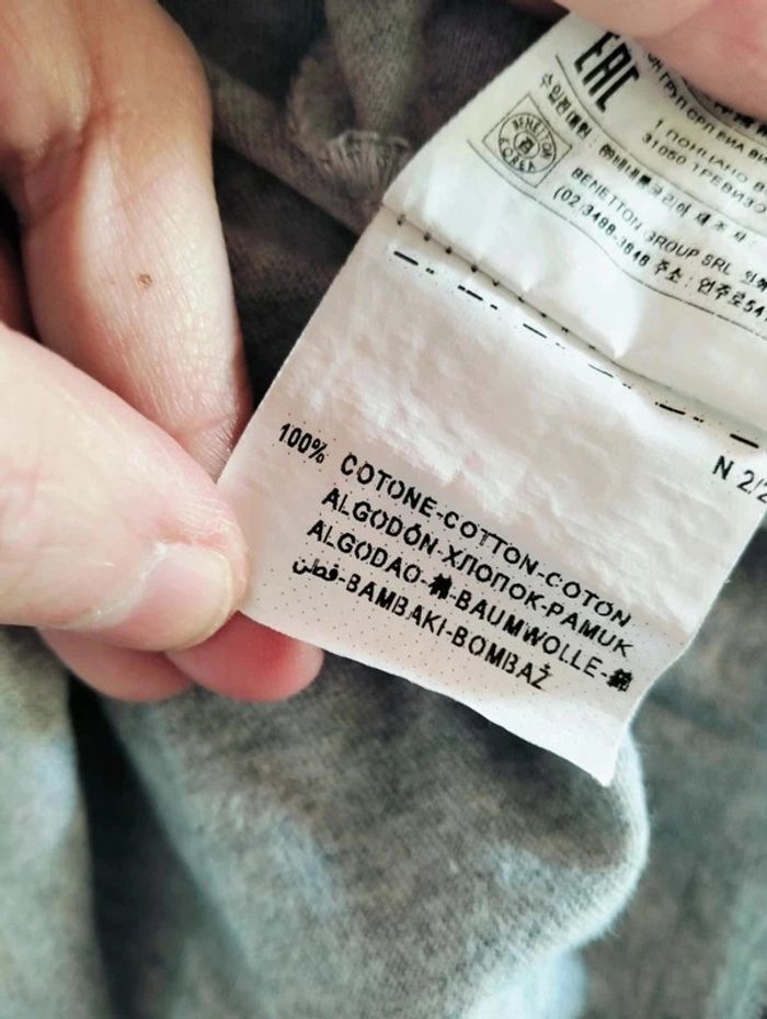 T-shirt mc gris Benetton 14 ans - photo numéro 5