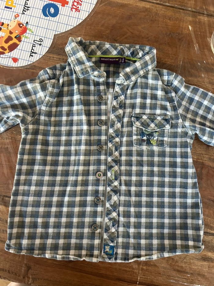 Chemise à carreaux sergent major