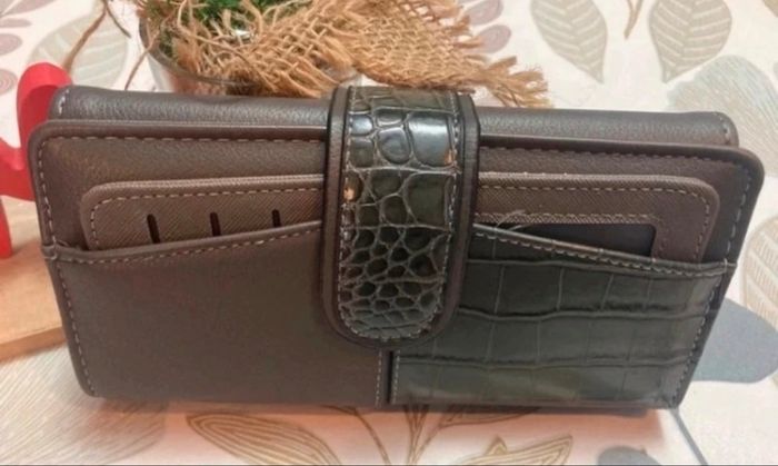 Portefeuille gris avec porte-cartes indépendants - photo numéro 2