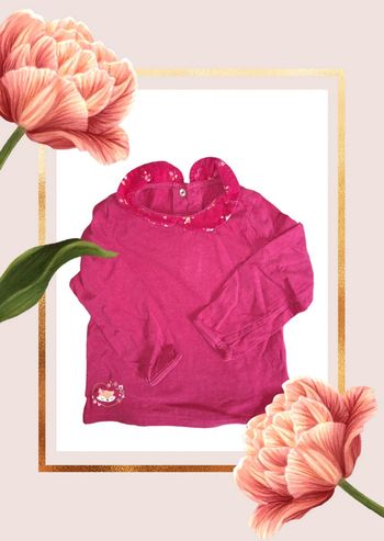 🌟🌸 T-shirt manches longues pour bébé fille 🌸🌟