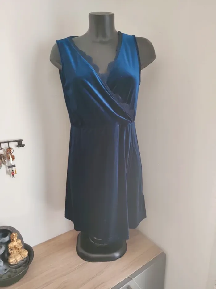 Robe effet velour taille m