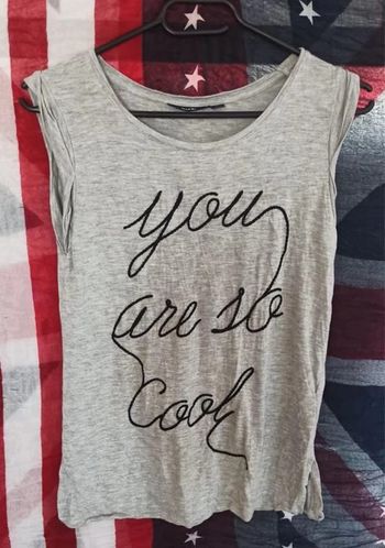 Tee shirt sans manches gris - Kiabi