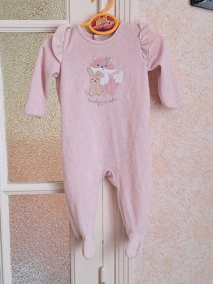 Pyjama en velours fille 6 mois