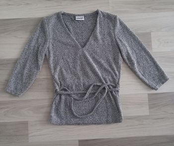 Chemisier femme gris à manches 3/4 Pimkie taille M