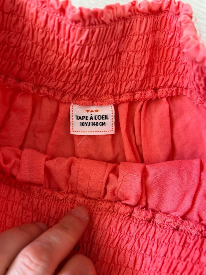 Jupe légère rouge corail fille 10 ans tape à l’œil - photo numéro 4