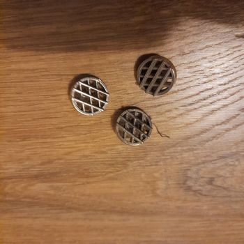 Lot de 3 boutons argenté vintage