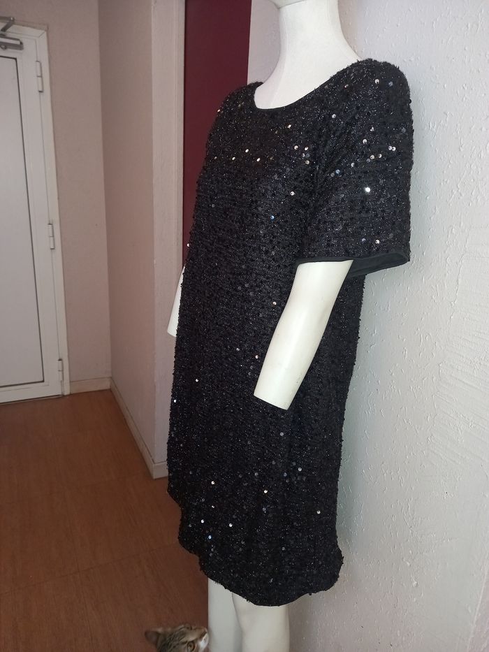 Robe courte ornée sequins M - photo numéro 8