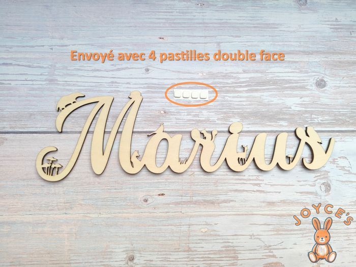 Décoration de porte Prénom personnalisé theme Forêt 🦌🦔🐿️🦊 - photo numéro 2