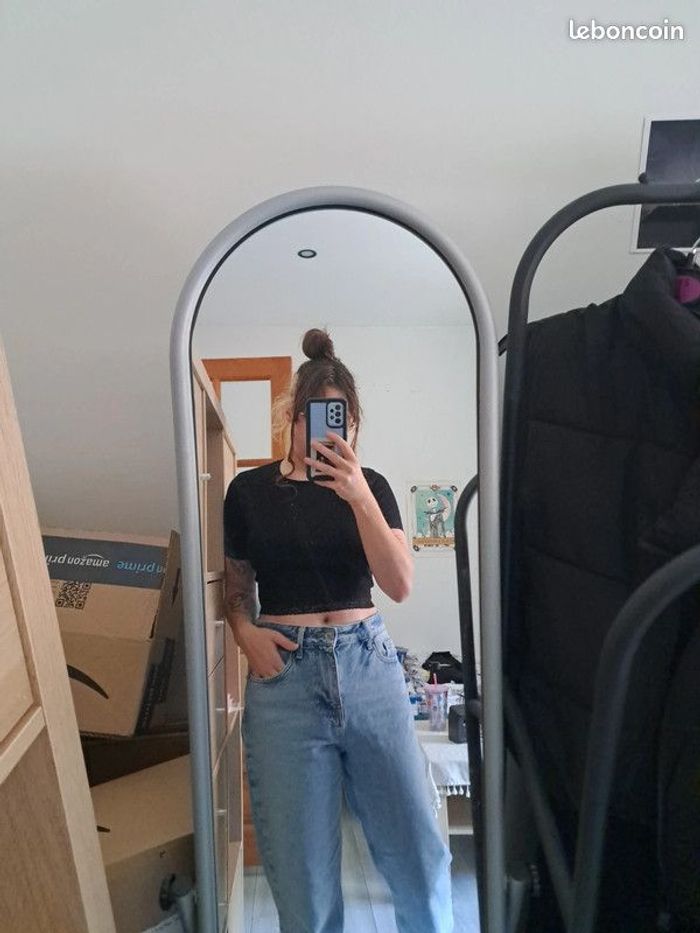 Crop top noir don't call me Jennyfer taille 38