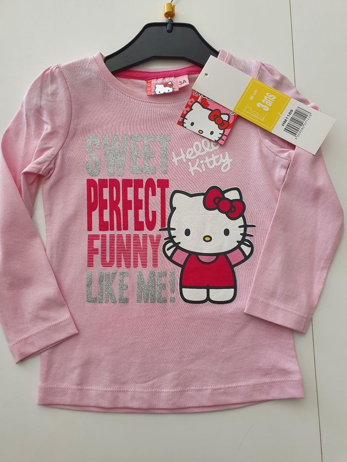 T-shirt manches longues Hello Kitty 3 ans