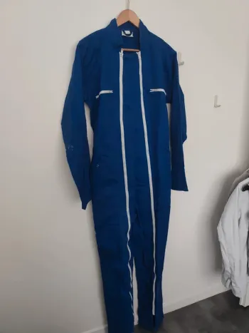 Combinaison bleu de travail double zip L