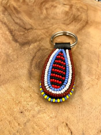Porte-clé en perles tissées, porte-clés original, ethnique