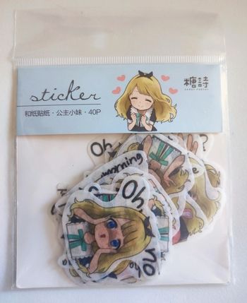 40 stickers manga japonais Candy poetry / petite fille