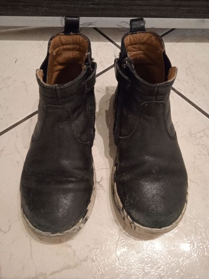 Bottines en cuir fille Pom d'Api - 27