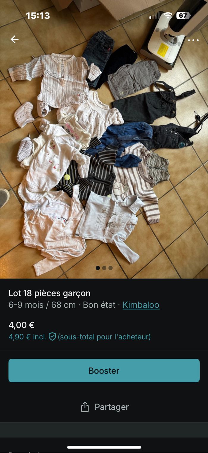 Lot 18 pièces garçon