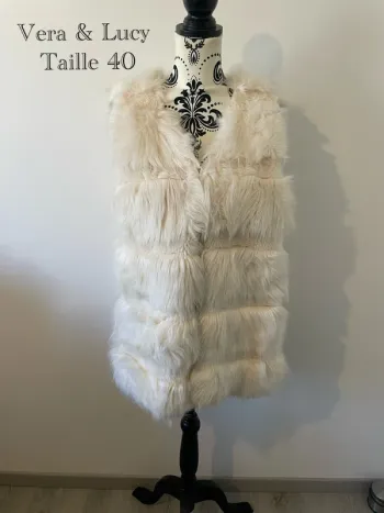 Gilet long en fausse fourrure Vera & Lucy - Taille 40