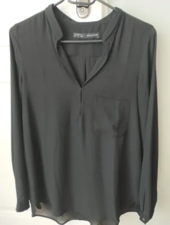 Blouse longue noire Zara S