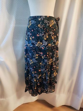 Jupe à fleurs Camaïeu, avec noeud, taille 40, TBE !