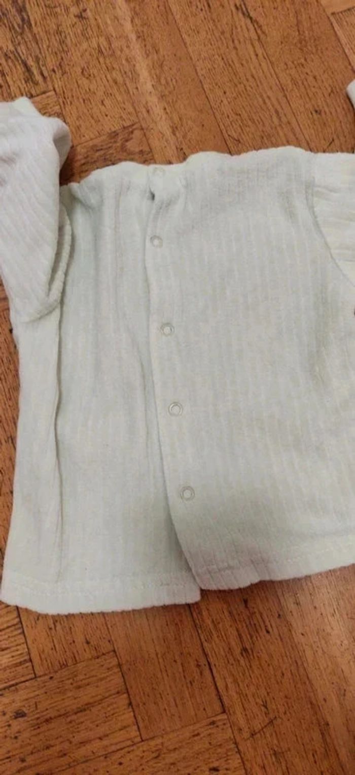 Ensemble pyjama velours vert pâle Mini Gang 12 mois - photo numéro 6