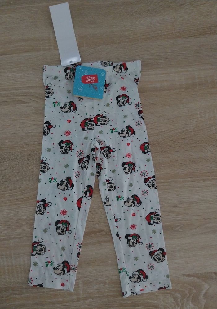 Leggings Noël Minnie blanc