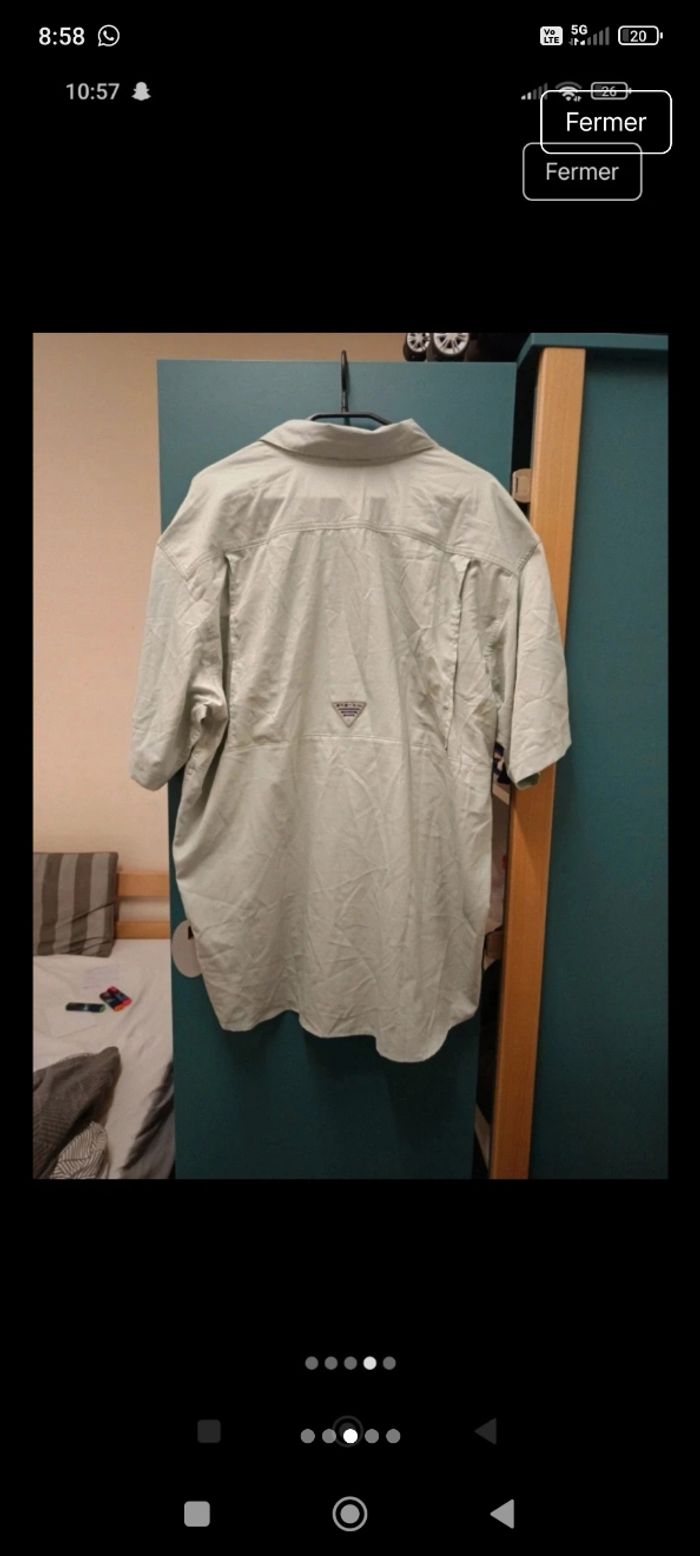 Chemise Columbia vert d'eau - photo numéro 3