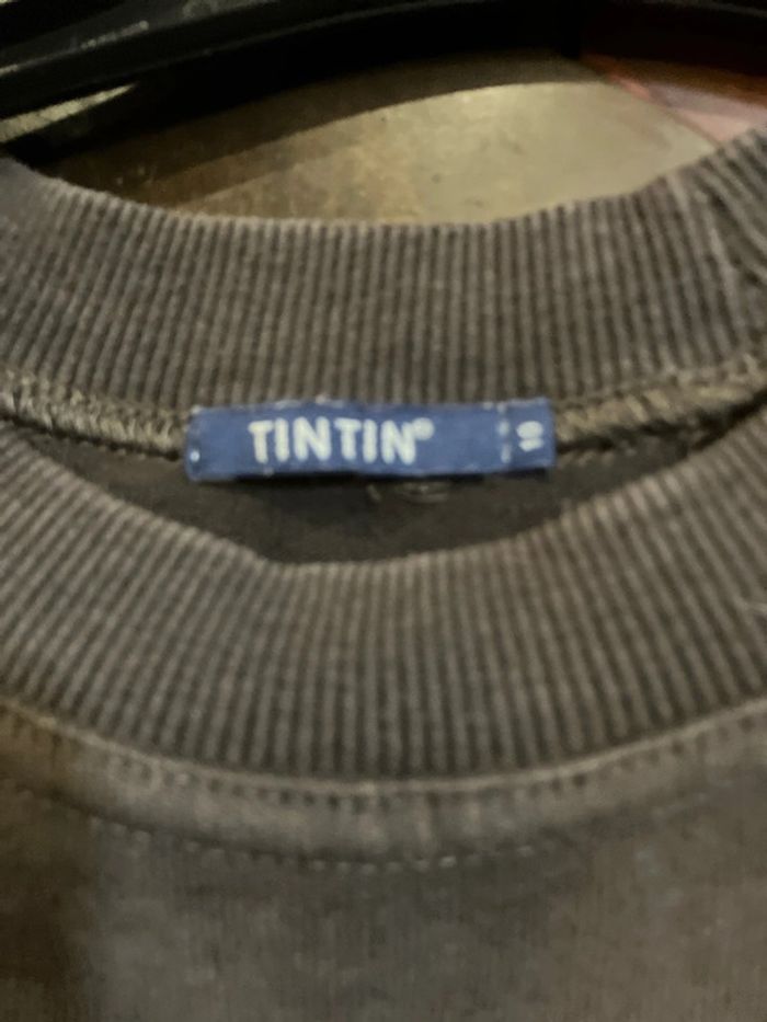 Tintin sweat taille 10 ans - photo numéro 4