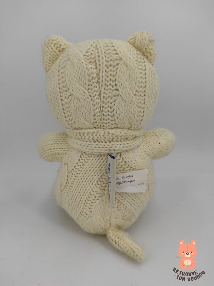 Doudou Peluche Chat Tricot Bout'Chou - photo numéro 2