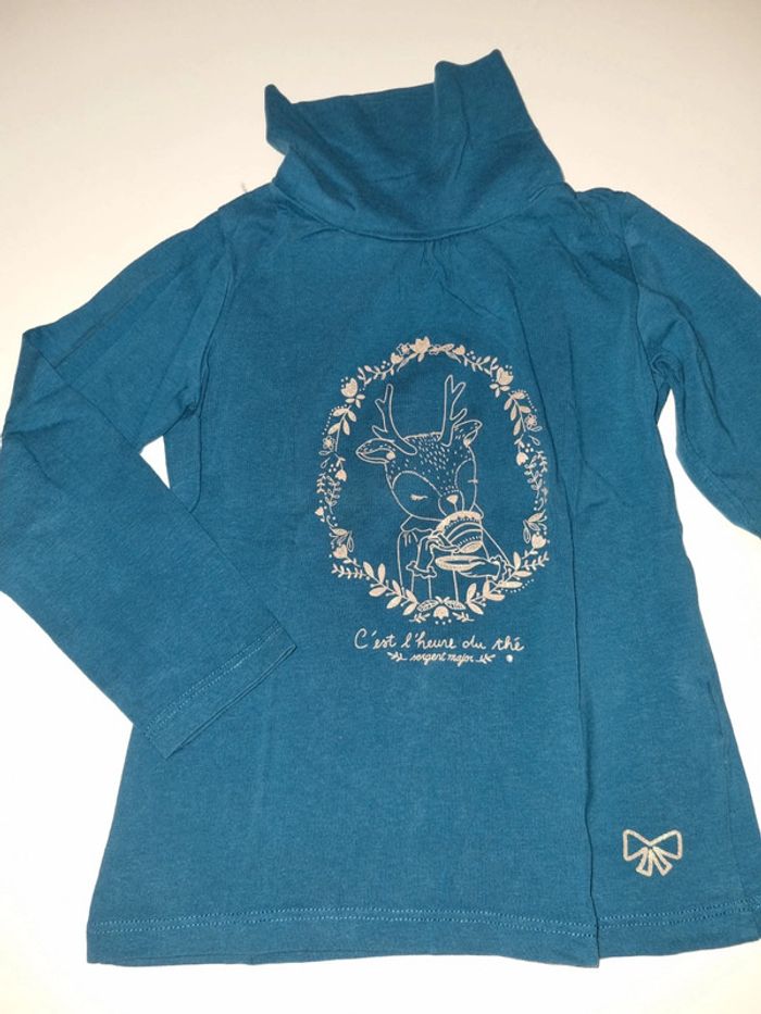 Col roule turquoise