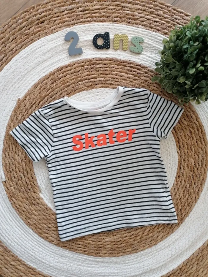 Ensemble short orange + deux tee-shirts - 24 mois - photo numéro 5