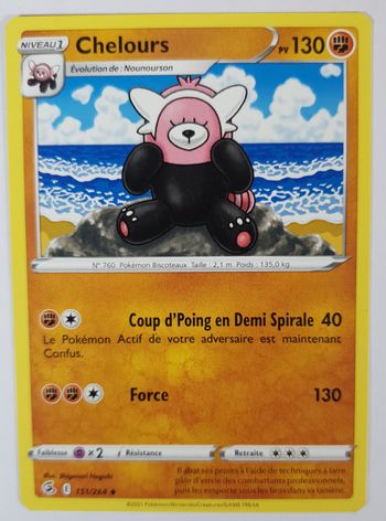 Carte Pokemon Chelours 151/264 ◆ Poing de Fusion FR ©