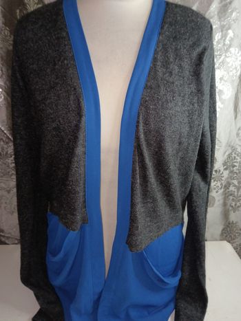 Gilet original gris bleu