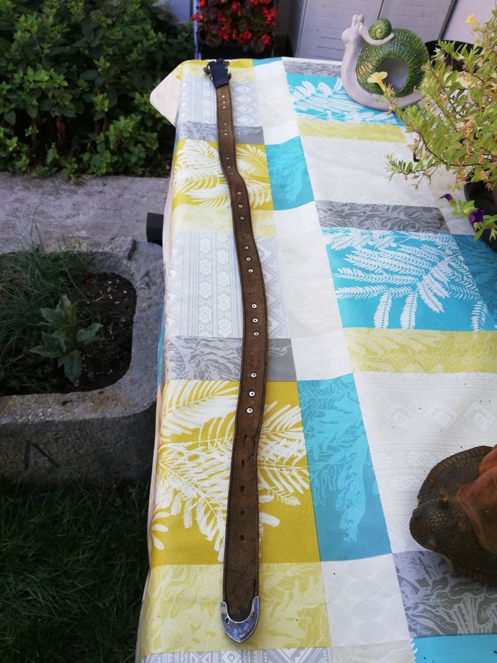 Ceinture en cuir brun - photo numéro 5