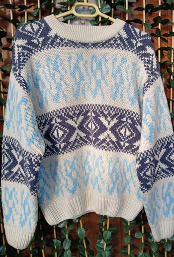 Pull  col  roulé  motifs  jacquard