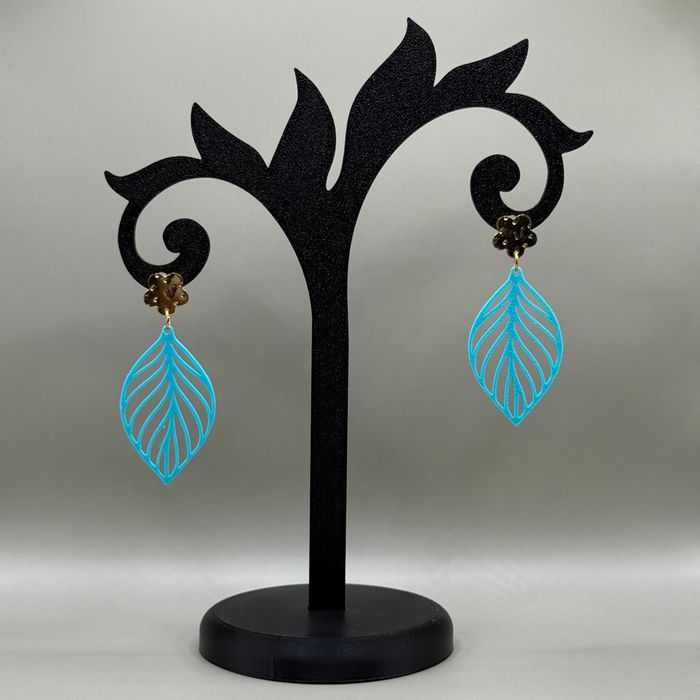 Boucles d’oreille feuille - photo numéro 3