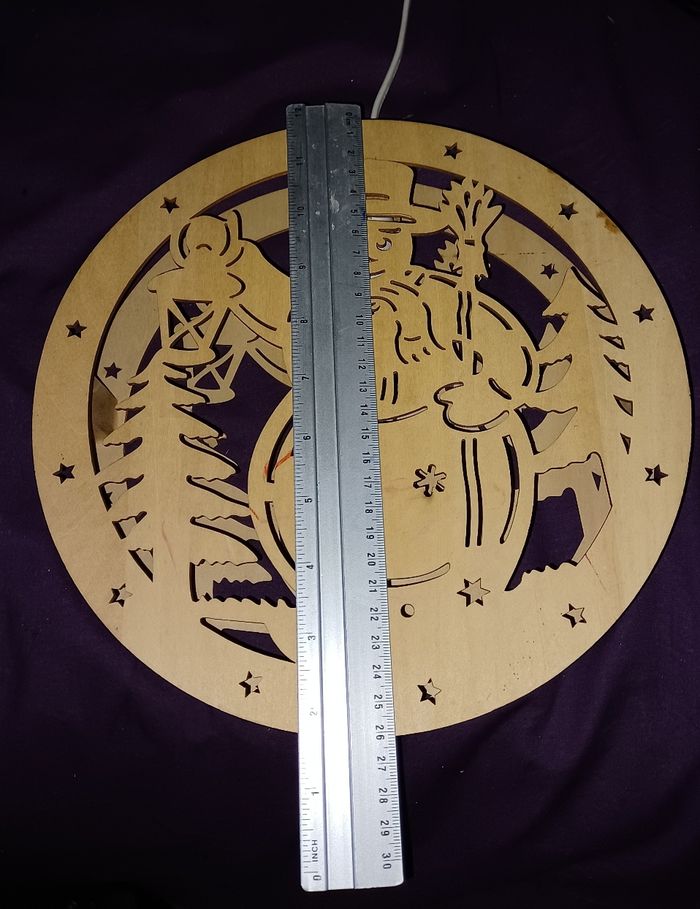 Lampe bois bonhomme de neige - photo numéro 5