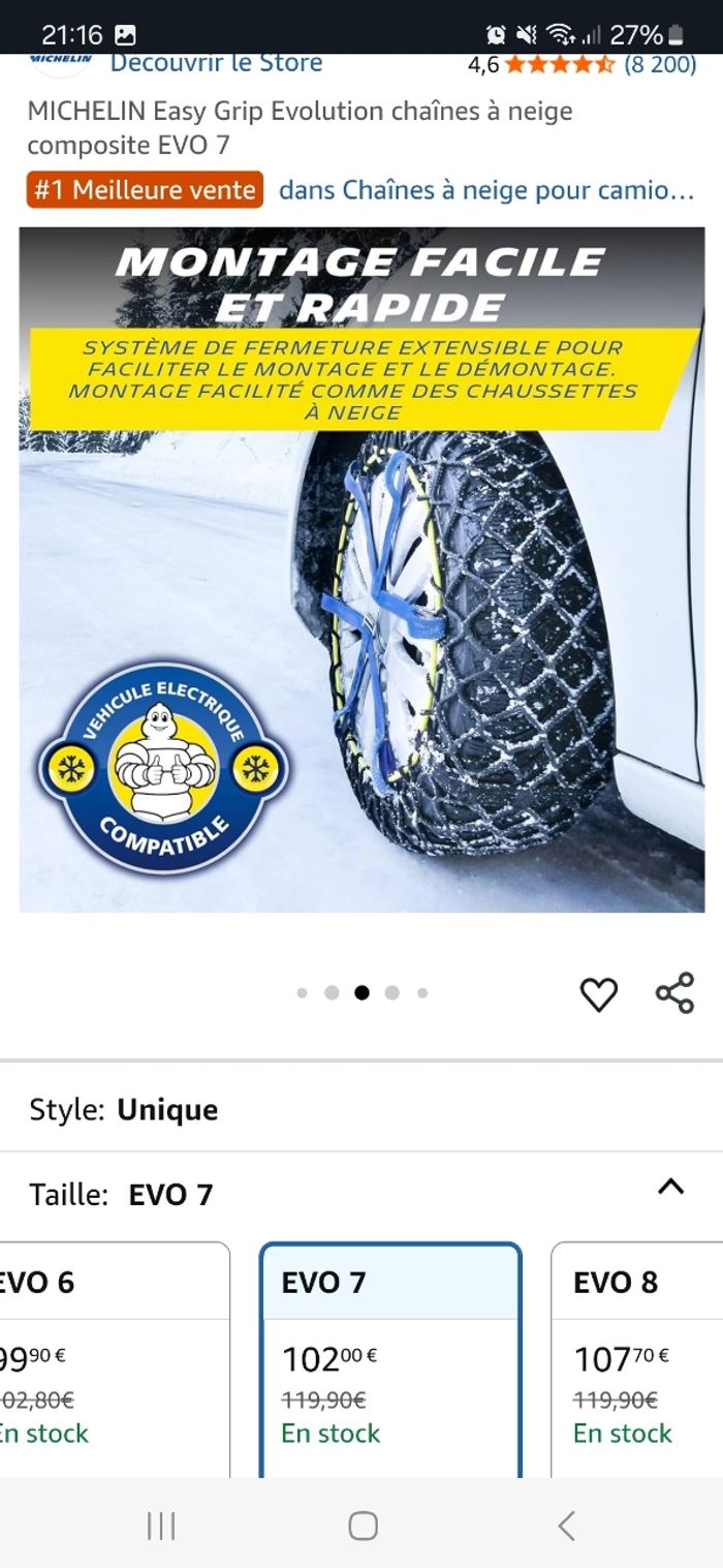 Michelin Easy Grip Evo 7 chaînes à neiges - photo numéro 4