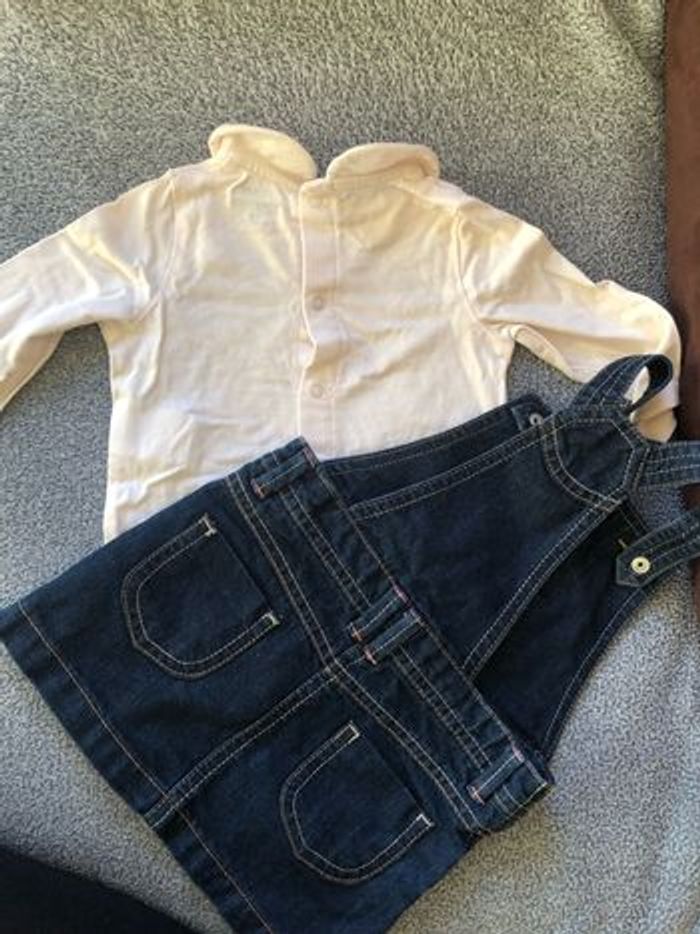 Petit haut manches longues col Claudine parfait état - photo numéro 3